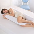 thumbnail image 2 of U Shaped Pregnancy Pillow, Full Body Pillow, Oversized, Belly Contoured White, 2 of 11
