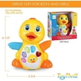 thumbnail image 4 of Light Up Dancing and Singing Duck Toy – Infant, Baby and Toddler Musical and Educational Toy - Walks, Glides and Flaps Wings - 6 Song, Speaking and Sound Effect Modes - by ToyThrill, 4 of 7
