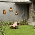 thumbnail image 2 of Decoración de pared de metal con forma de búho en forma de mariposa para jardín al aire libre, 2 of 6