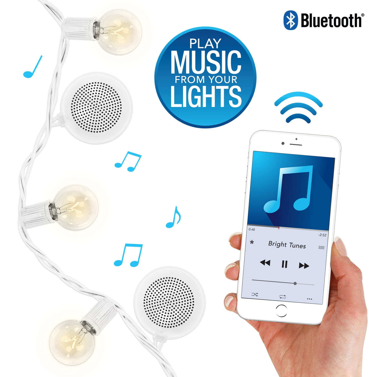 Bright Tunes String Lights With 3 Built In Bluetooth Speakers Bright Tunes String Lights With 3 Built In Bluetooth Speakers Com