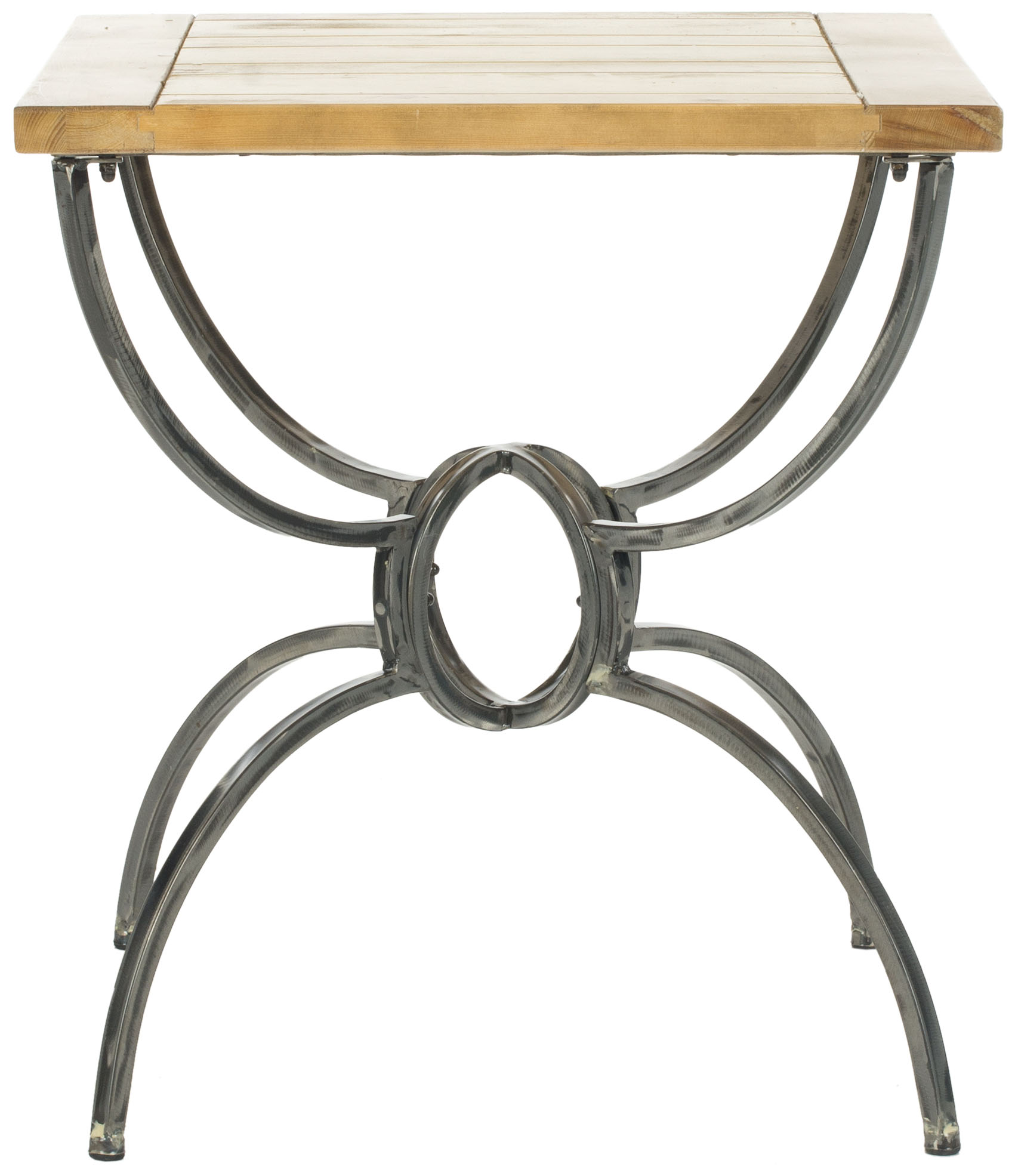 SAFAVIEH Alvin Traditional Rustic Wood Top End Table, Natural