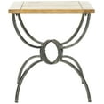 thumbnail image 3 of SAFAVIEH Alvin Traditional Rustic Wood Top End Table, Natural, 3 of 5