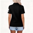 thumbnail image 3 of HAJWOH Summer Tops For Women 2025, 4Th Of July Polo V Neck Button Down Short Sleeve Collared Golf Shirts Casual Outfit, 3 of 4