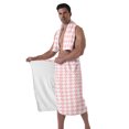 thumbnail image 4 of Colevkie Men's 2 Pieces Wearable Bath Towel Set Bath Skirt & Towel Soft Quick Drying Absorbent Beach Towel Bathroom Towel Spa Hotel Sauna Portable Printed Retro Style Pattern, 4 of 7