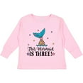 thumbnail image 3 of Inktastic 3rd Birthday Mermaid Tail Girls Party Girls Long Sleeve Toddler T-Shirt, 3 of 5