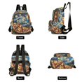 thumbnail image 4 of FORMRS Mini Backpack Purse for Women Quilted Travel Daypack Casual Shoulder Bag, Starry Pizza, 4 of 7