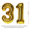 thumbnail image 2 of Lámina de aluminio Balloon Number EBAIJQUO 31 Gold 31 de 40 pulgadas, 2 of 6