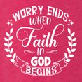 thumbnail image 5 of Wild Bobby Worry Ends When Faith In God Begins Inspirational/Christian Women Tri-Blend Racerback Tank Top, Shocking Pink, X-Large, 5 of 5