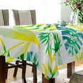 thumbnail image 3 of Tropical Palm Leaves Rectangle Tablecloth, Dust Proof Anti Wrinkle Wipeable Table Cloth Tabletop foration of Dinner Kitchen Wedding Holiday Party 54"x72" Decor Gift, 3 of 7