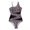 Coffee, variant on Honeeladyy Womens One Piece Bathing Suits One Shoulder Swimsuits Slimming Printed Mesh Swimwear Coffee M