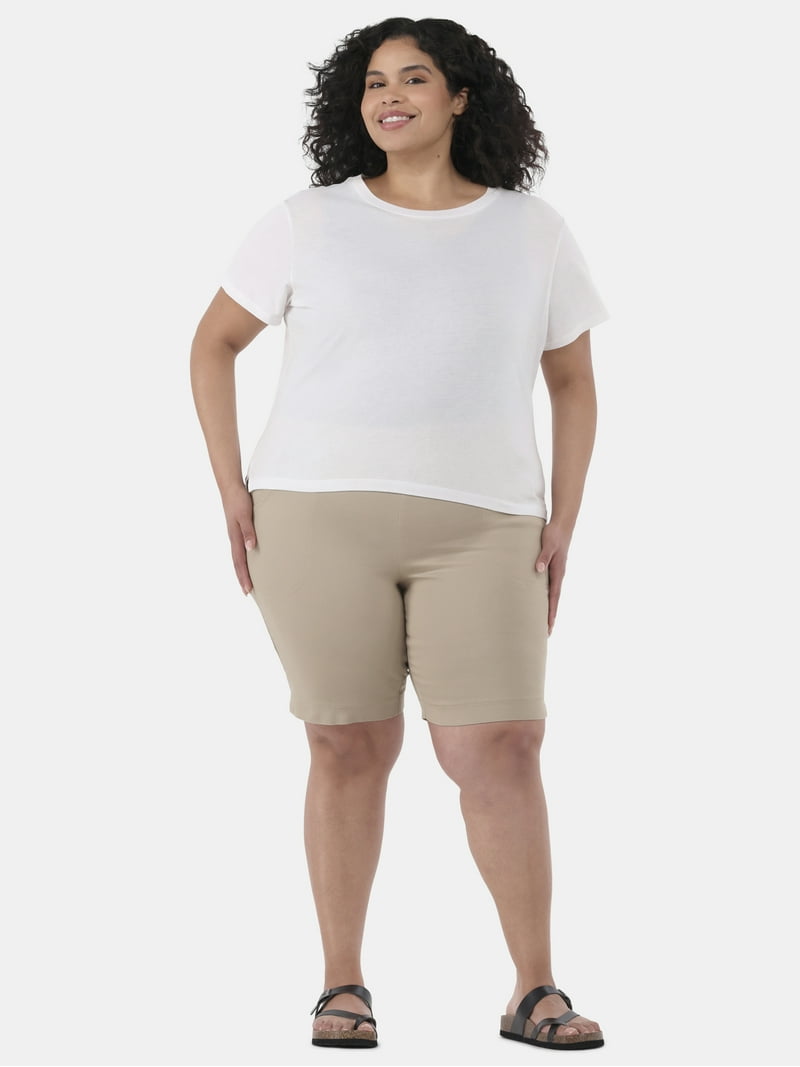 JMS Just My Size by Hanes Women's Plus Size Pull On Shorts with