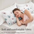 thumbnail image 5 of Teal Pink Spring Floral Body Pillow Covers 20"x54", Summer Botanical Watercolor Soft Brushed Microfiber Breathable Throw Pillow Covers, Pillowcase with Zipper for Couch Sofa Bedroom Living Room, 5 of 9