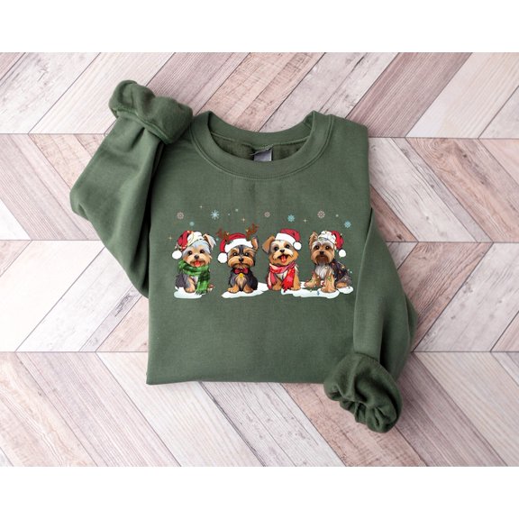 Christmas Yorkshire Terrier Sweatshirt, Christmas Dog Shirt, Yorkie Christmas Shirt, Dog Christmas Shirt, Holiday Shirt, Dog Mom Sweater