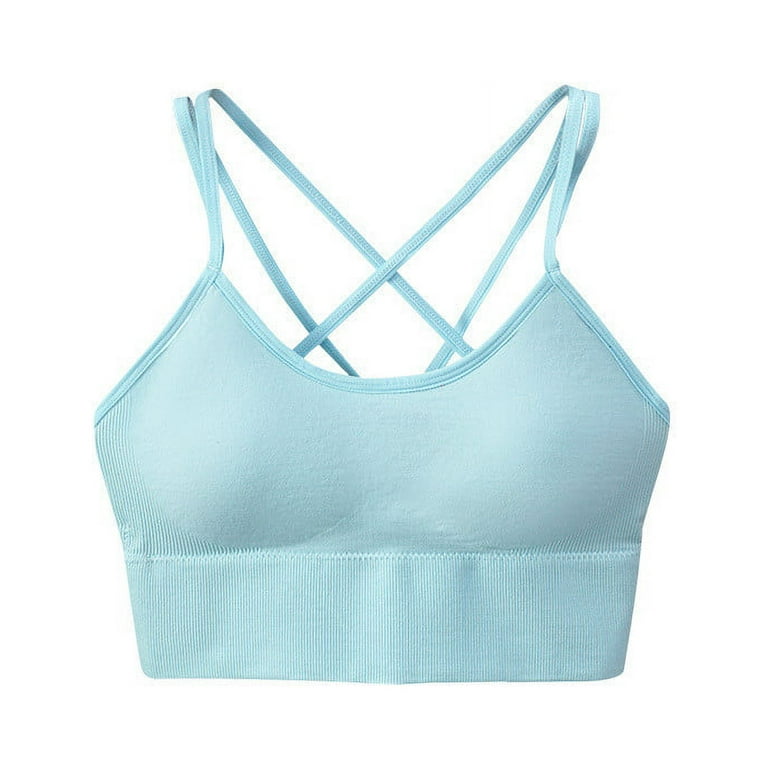 1Pcs Random Color Womens Plus Size Clearance,Women Seamless Sports Bra  Wirefree Yoga Bra with Removable Pads