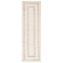 SAFAVIEH Natura Jerald Bordered Runner Rug, Ivory/Natural, 2'3" x 8'