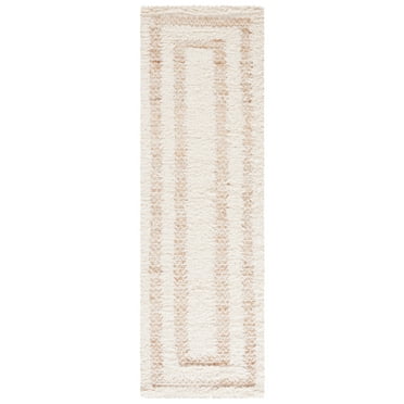 SAFAVIEH Natura Jerald Bordered Runner Rug, Ivory/Natural, 2'3" x 8'