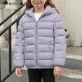 thumbnail image 3 of Girls Boys Winter Coat Hooded Puffer Jacket Packable Lightweight Down Coats Warm Waterproof Snow Jackets with Pockets, 3 of 5