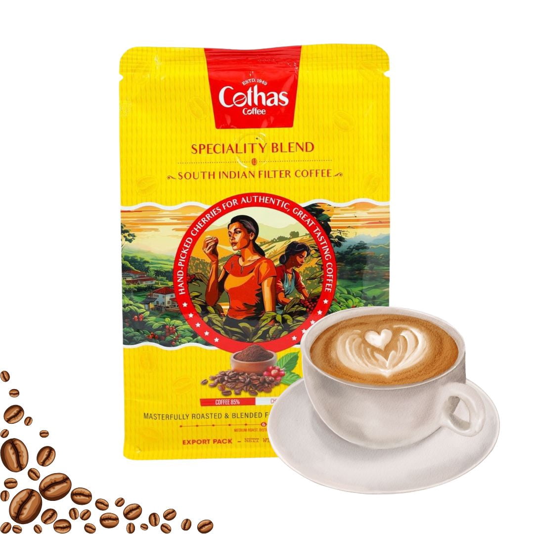 Cothas Coffee Speciality Blend Medium Roast Ground Coffee, 184g, pack of 8