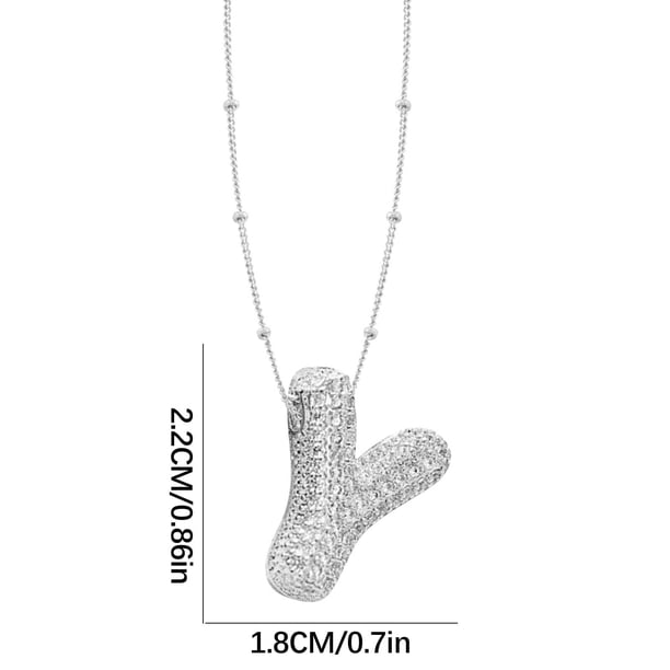 Collar Colgante de Oro Collar de Carta Incrustado con Collar de Cobre Hueco, Collar Colgante de Diamante de Carta Collar de Carta de Oro
