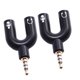 thumbnail image 3 of 2PCS Y Splitter Cable Head 3.5 mm 1 Male to 2 Dual Female Audio Cable Head Y-shaped Conversion Computer Headset Audio Head for Phone Earphone Microphone Computer (Black), 3 of 5