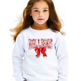 thumbnail image 2 of Trendy Bulldogs Sweatshirt for Women and Youth Girls Red Bow School Football Team Spirit Sweater White Sweatshirt Youth XS, 2 of 4