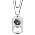 thumbnail image 1 of Sleepy Christmas Holiday Puppy Dog Military Dog Tag Bottle Opener Pendant, 1 of 4