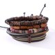 thumbnail image 2 of Vintage Cowhide Hand-woven Bracelet Leather Multi-layer Bracelet Men's Bracelet Adjustable, 2 of 4