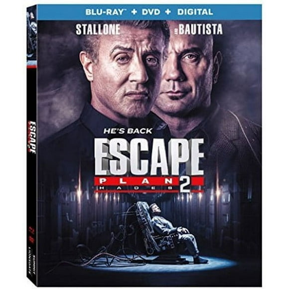 Escape Plan 2 [BLU-RAY] avec DVD, UV/HD Copie Numérique, 2 Pack, Eco Amaray Cas