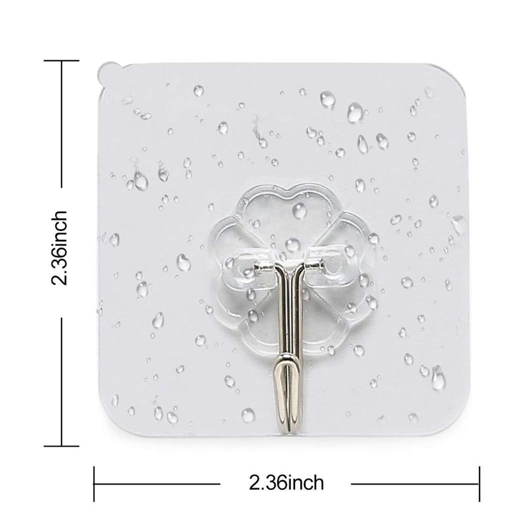Anti-skid Hooks Strong Sticky Transparent Traceless Wall Hanging Bathroom N3 