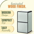 thumbnail image 5 of ZYPPP Dothan Wood 2-Cubed Closed Bookcase - Storage Shelf Organizer Bookshelf (Sage Green), 5 of 8