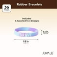 thumbnail image 3 of 36 Pack Inspirational Rubber Bracelets, Motivational Silicone Wristbands, Tie Dye Party Favors for Kids and Adults, 3 of 7