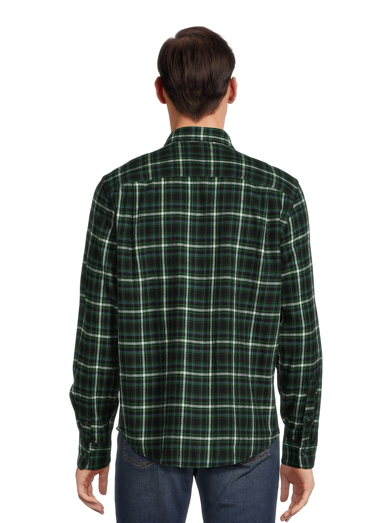 George Men's Long Sleeve Flannel Shirt, Sizes XS-3XLT