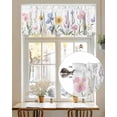 thumbnail image 7 of Pastoral Sunflower Valances for Windows Farmhouse Floral Plants Leaf Valance Rod Pocket Light Filtering Short Window Treatments Curtains for Kitchen Bathroom Living Room Bedroom, 54 x 18 Inch, 7 of 7