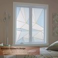 thumbnail image 2 of Static Cling Window Privacy Film Stained lass Window Door Film Frosted Decorative Sticker for Home Office Living Room, Art eometry Pattern, 17.7’’ x 78.7’’ (Light Blue), 2 of 7