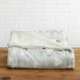 thumbnail image 4 of Soft Velvet Plush and Sherpa Fleece 50" x 60" Holiday Throw Blanket | Christmas Throw for Sofa and Bed | Cozy & Warm Plush Throw Blanket | Holiday Blankets and Throws Eve Collection, 4 of 6