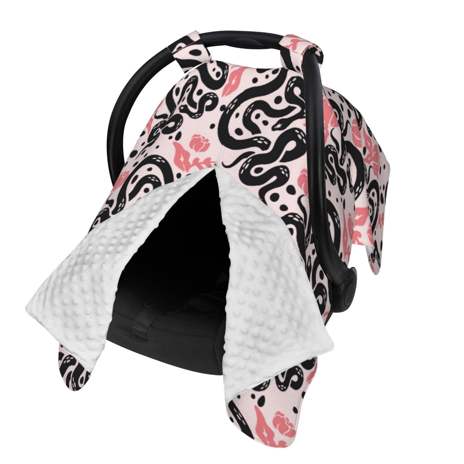 Naloa Black Snake Baby Car Seat Cover, Breathable Baby Carrier Cover, Multiuse Baby Carrier Cover & Nursing Breastfeeding Cover