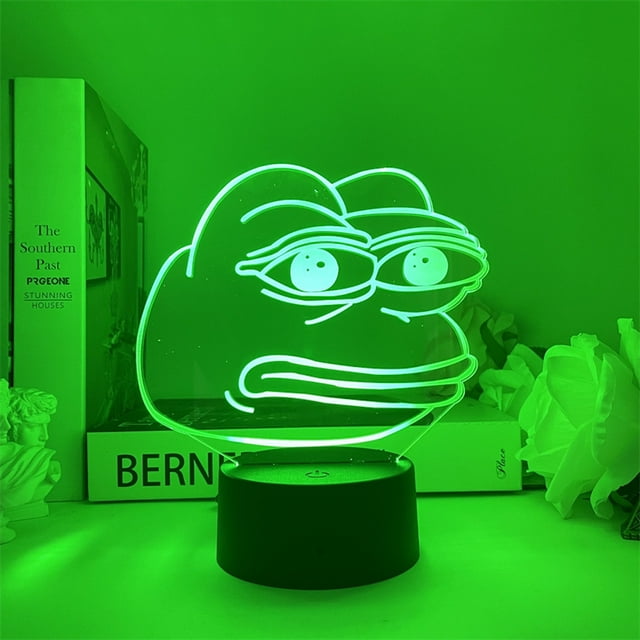 Lámpara nocturna Frogs Anime Decor 3D Illusion con USB