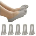 thumbnail image 2 of Rigardu socks for women 5Pairs Socks Ankle Women Breathable Toes Liner Mesh Five -friction Socks womens socks Grey + One size, 2 of 8