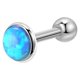 thumbnail image 1 of Pendientes de ópalo Pendientes en espiral Pendientes hipoalergénicos para pendientes sensibles Regalos de cumpleaños Damas Adolescentes (Plata Azul Australia 5 mm) ER, 1 of 4