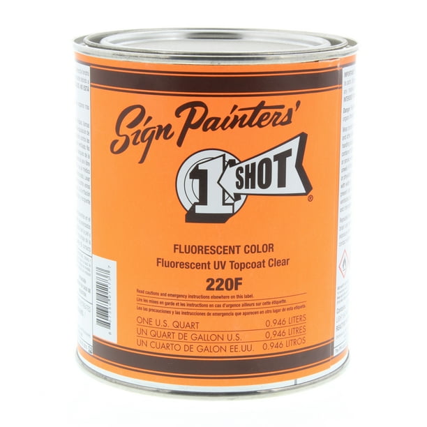 1 Shot Fluorescent UV Clear Topcoat, 32 oz.