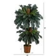 thumbnail image 2 of Nearly Natural 5' and 3' Double Sago Palm Artificial Tree with Basket, 2 of 4