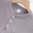 thumbnail image 5 of Hurxie Men's Henley Waffle Casual Long Sleeve Lightweight Button T-Shirts Gray,L, 5 of 6