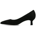 thumbnail image 2 of Journee Womens Pammie Slip On Pointed Toe Kitten Heel Pumps, Widths Available, 2 of 9