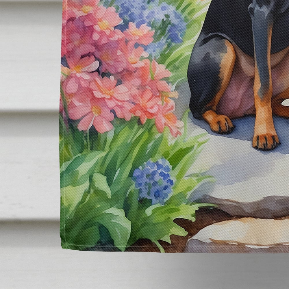 Manchester Terrier Spring Path House Flag 28 in x 40 in