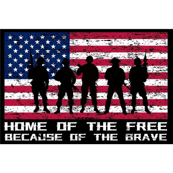 Noete 8x12 inch Metal Tin Sign American Flag Decor - Patriotic Memorial Day & 4th of July Garden Flag for Bar, Home, Living Room, Outdoor & Wall Decoration