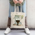 thumbnail image 2 of Stylish Canvas Tote Bag with Vibrant Orange and Pink Splash Design - Perfect for Shopping Travel and Parties, 2 of 4