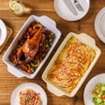 thumbnail image 6 of Casserole Dishes for Oven Microwave, Porcelain Baking Dishes with Handles, Rectangular Deep Lasagna Pans, Premium Ceramic Bakeware, Yellow 2.9 Qt, 6 of 8