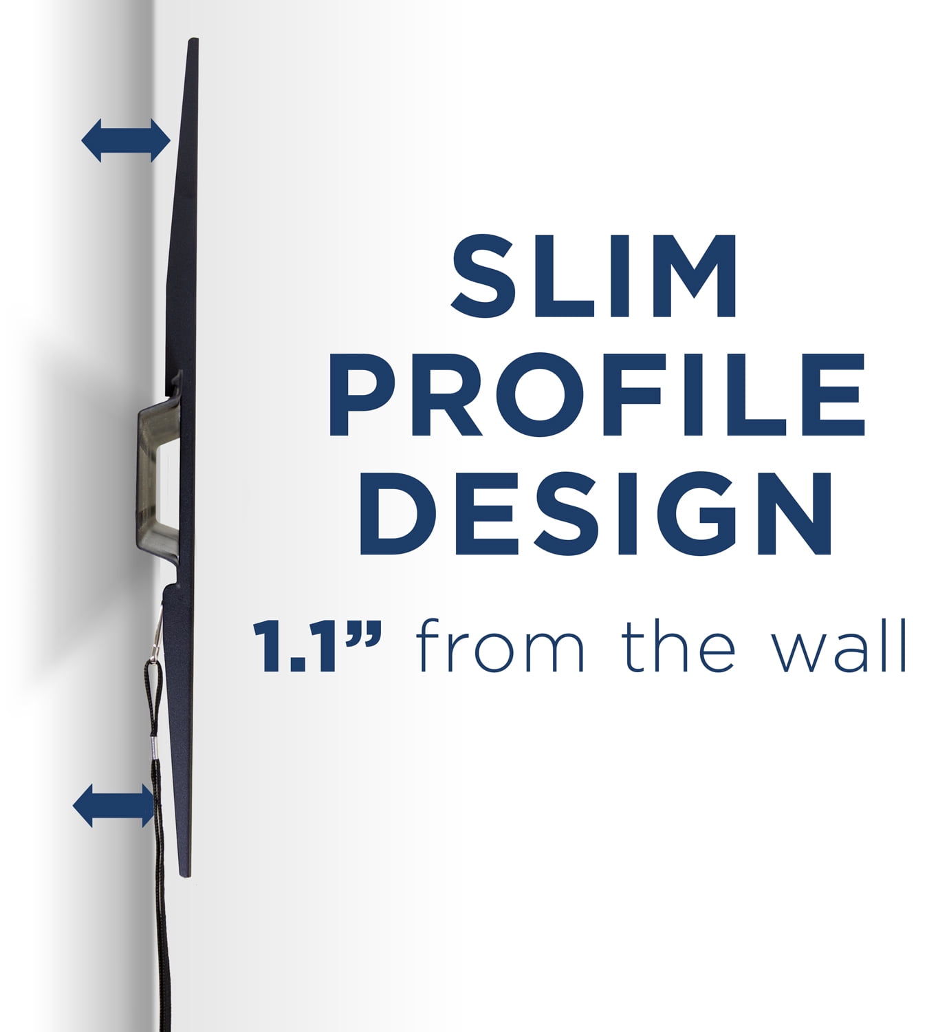 Mount-It! Fixed TV Wall Mount, 37" to 70" Screens,  Capacity 77 Lbs. , Low Profile, Heavy Duty, Lifetime Guarantee