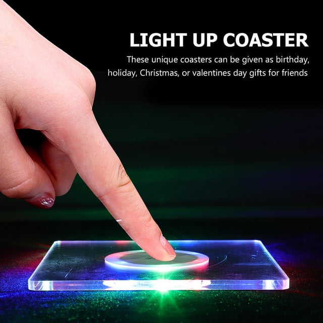 unbranded Portavasos Con LED Transparente Para Uso En Bares Y Fiestas Con Resistente