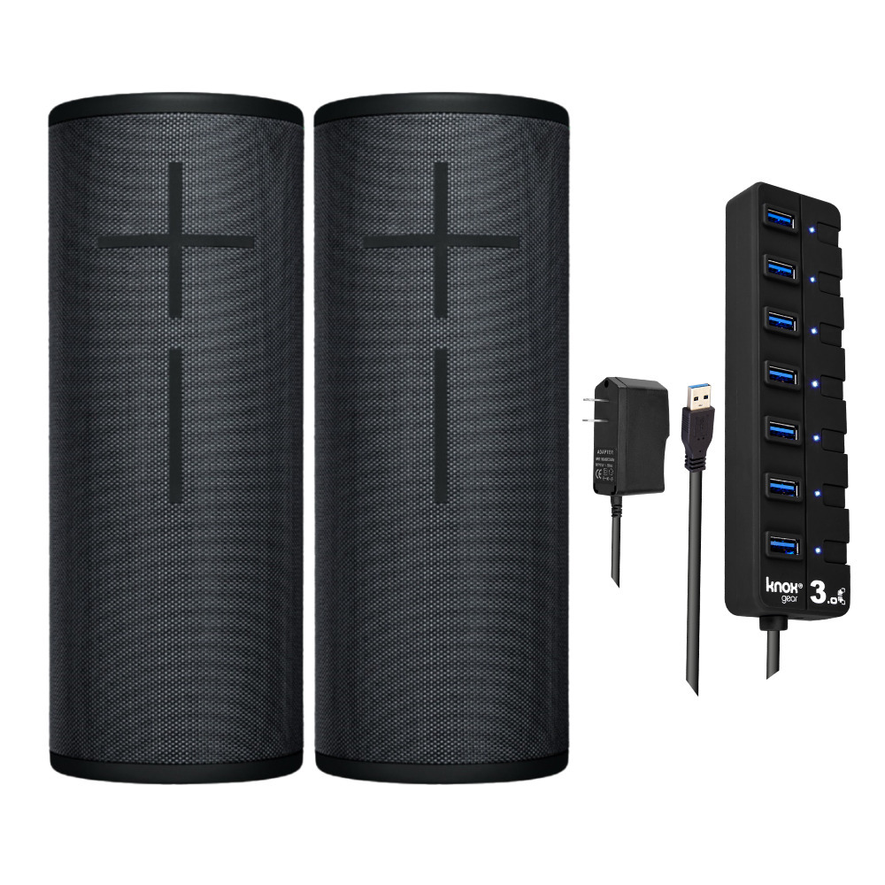 Ultimate Ears MEGABOOM 3 Wireless Bluetooth Speaker Pair (Black) and